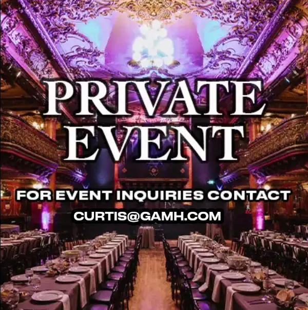 Flyer for PRIVATE EVENT