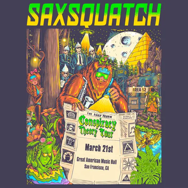 Flyer for Saxsquatch
